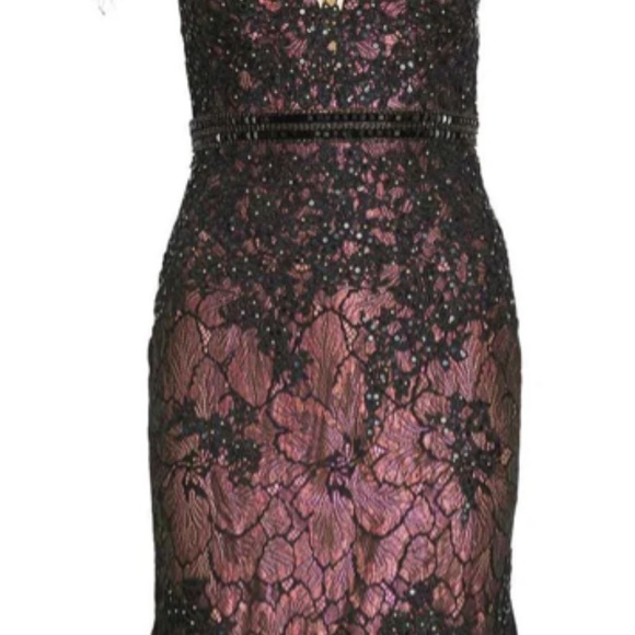 Mac Duggal Feather Cap Sleeve Mermaid Dress! - Picture 6 of 7